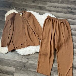 R&M Richards Brown Women's Two-Piece Set